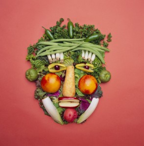 Arranged Vegetables Creating a Face