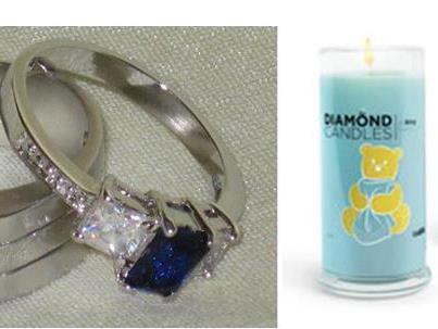 diamondrings and candle