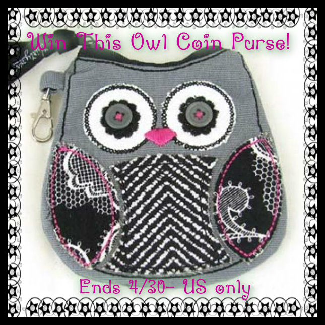 owl coin purse button