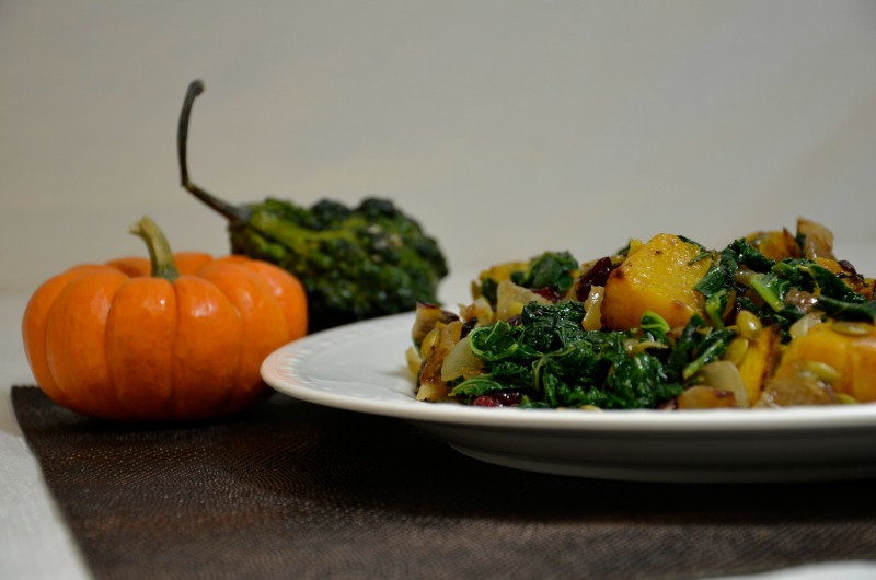 OVEN ROASTED BUTTERNUT SQUASH WITH TOASTED PUMPKIN SEEDS