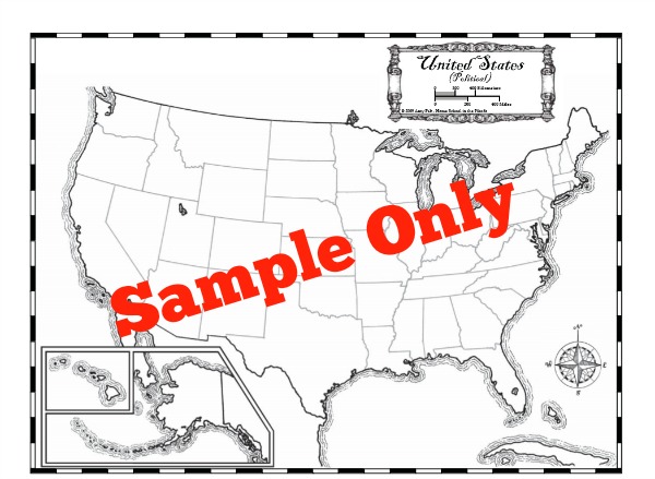 us map outline sample