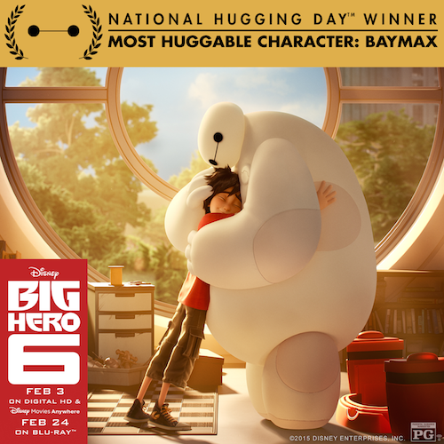 Baymax is a National Hugging Day Winner!!!