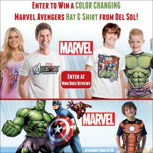 Enter to Win Del Sol Color Changing T-Shirt and Hat #Marvel #Avengers #MomDoesReviews
