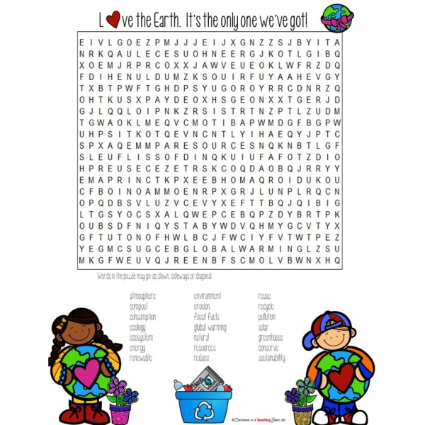 wordsearch earth day