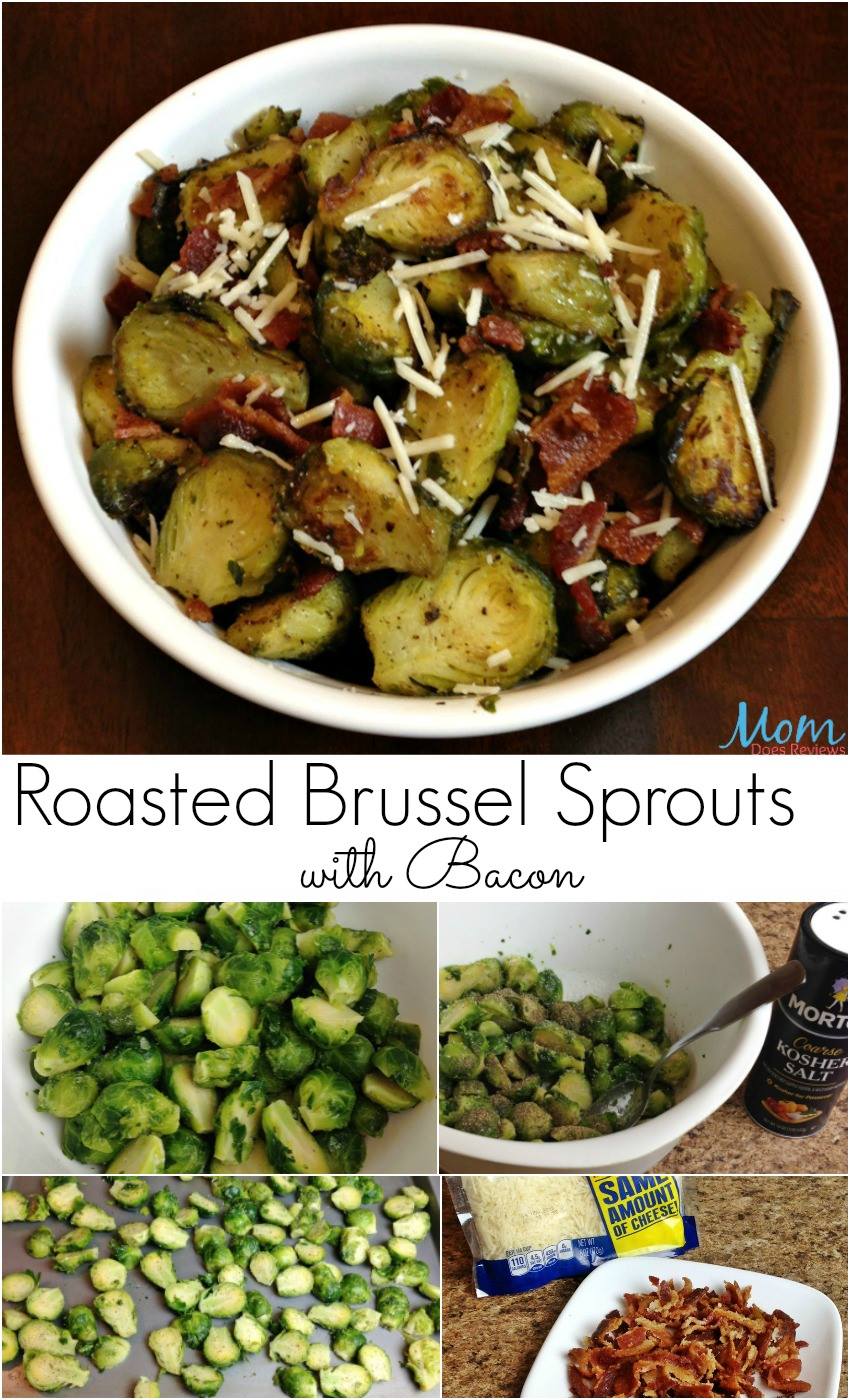 Roasted Brussel Sprouts with Bacon #recipe #bacon #food 