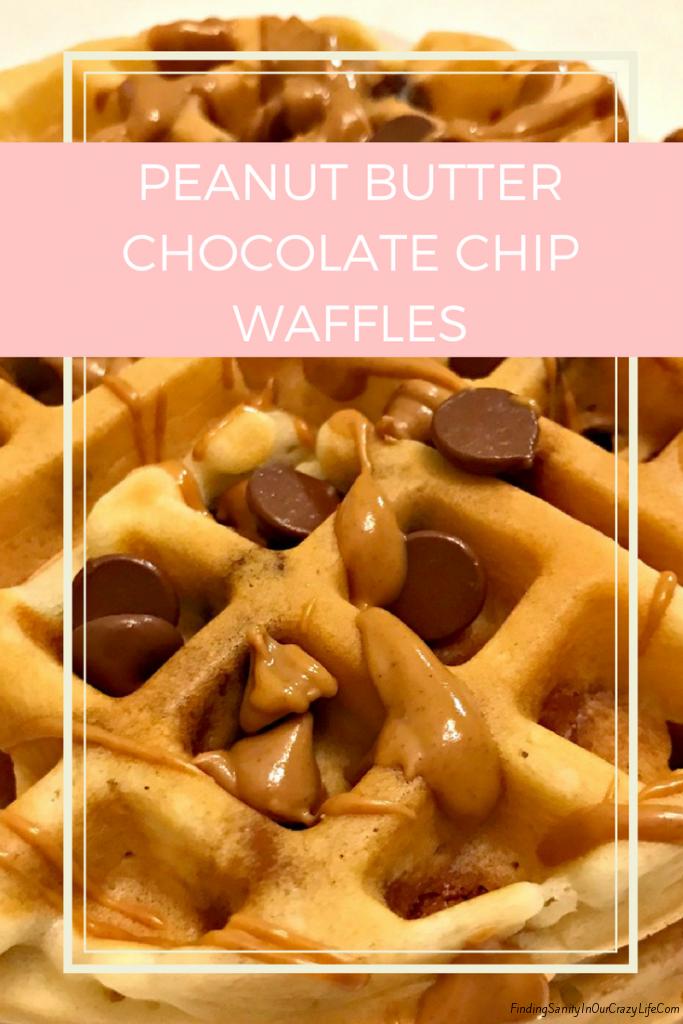 PB CHocolate Chip Waffles #EasterSweetsandTreats