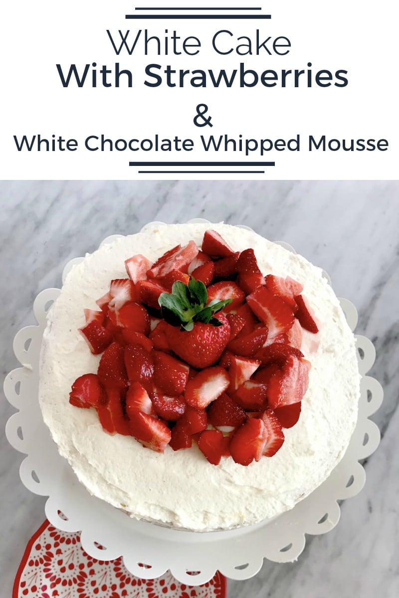 White Cake with Strawberries #eastersweetsandtreats