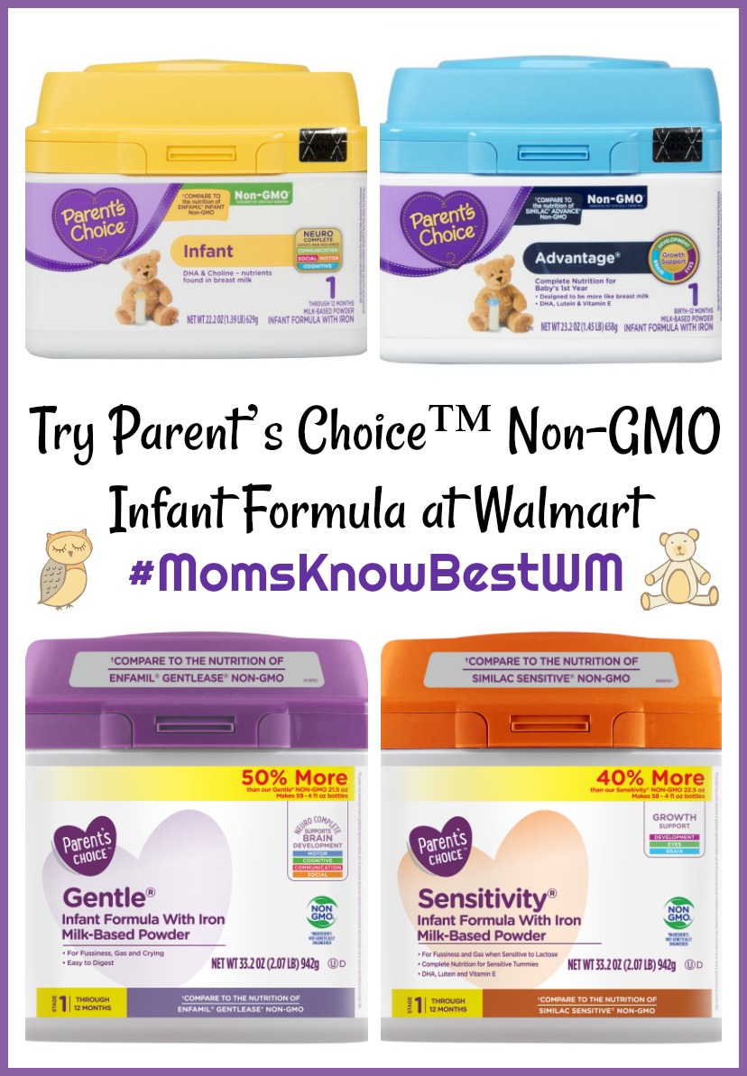 Try Parent's Choice Non-GMO Infant Formula at Walmart #MomsKnowBestWM
