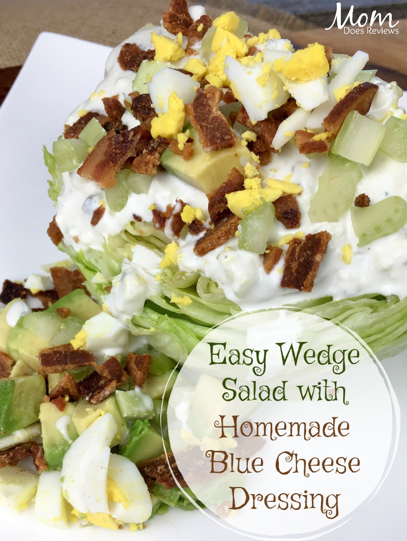 Easy Wedge Salad with Homemade Blue Cheese Dressing