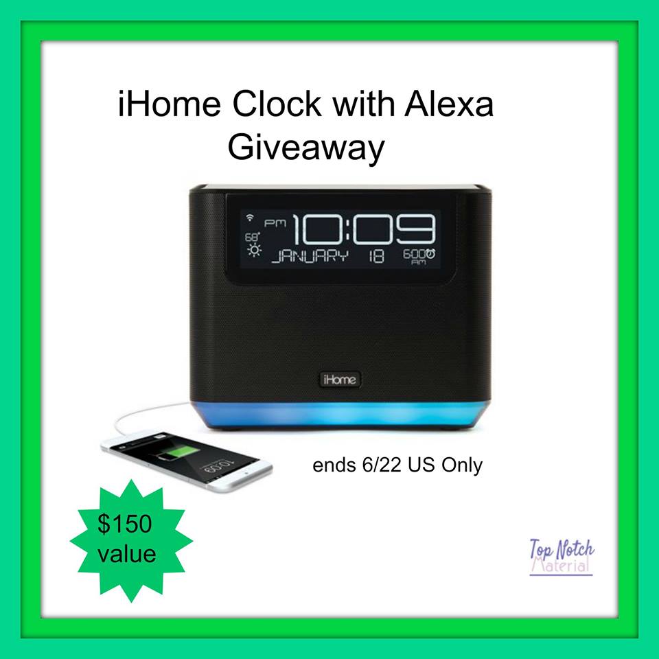iHome clock with Alexa Giveaway 