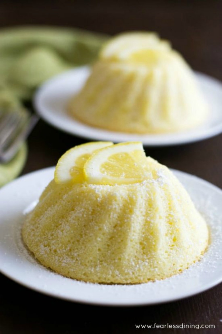 Creamy Gluten Free Lemon Yogurt Cakes