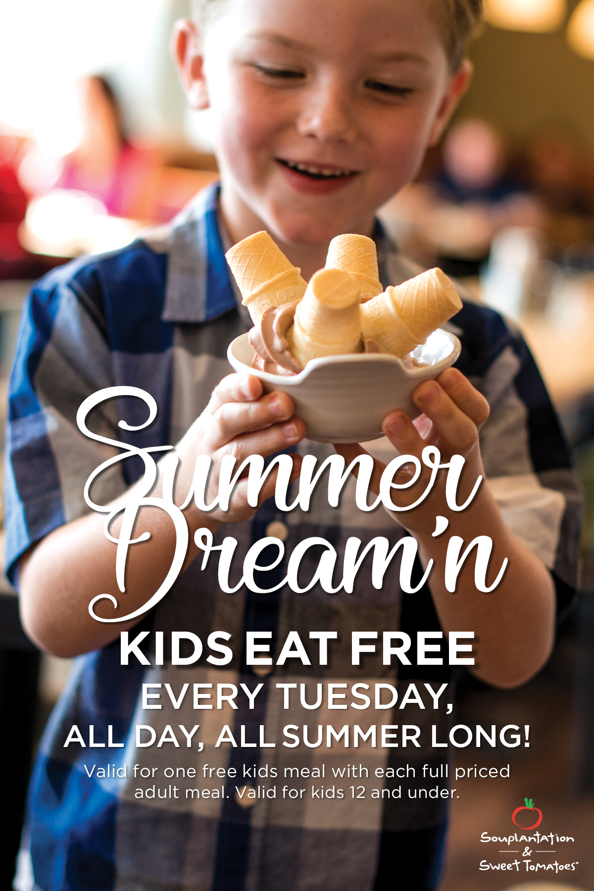 Kids Eat Free on Tuesdays all Summer Long at Sweet Tomatoes #Free 