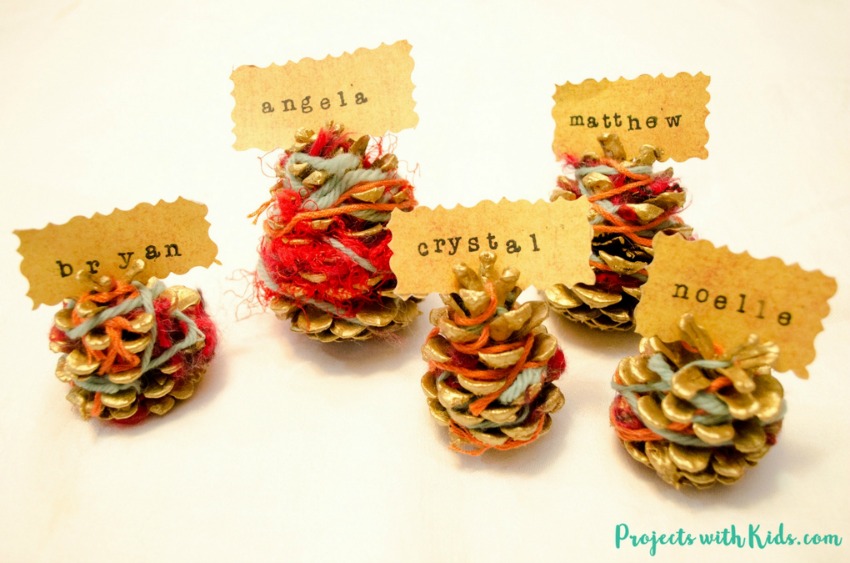 Beautiful Pinecone Place Card Holders