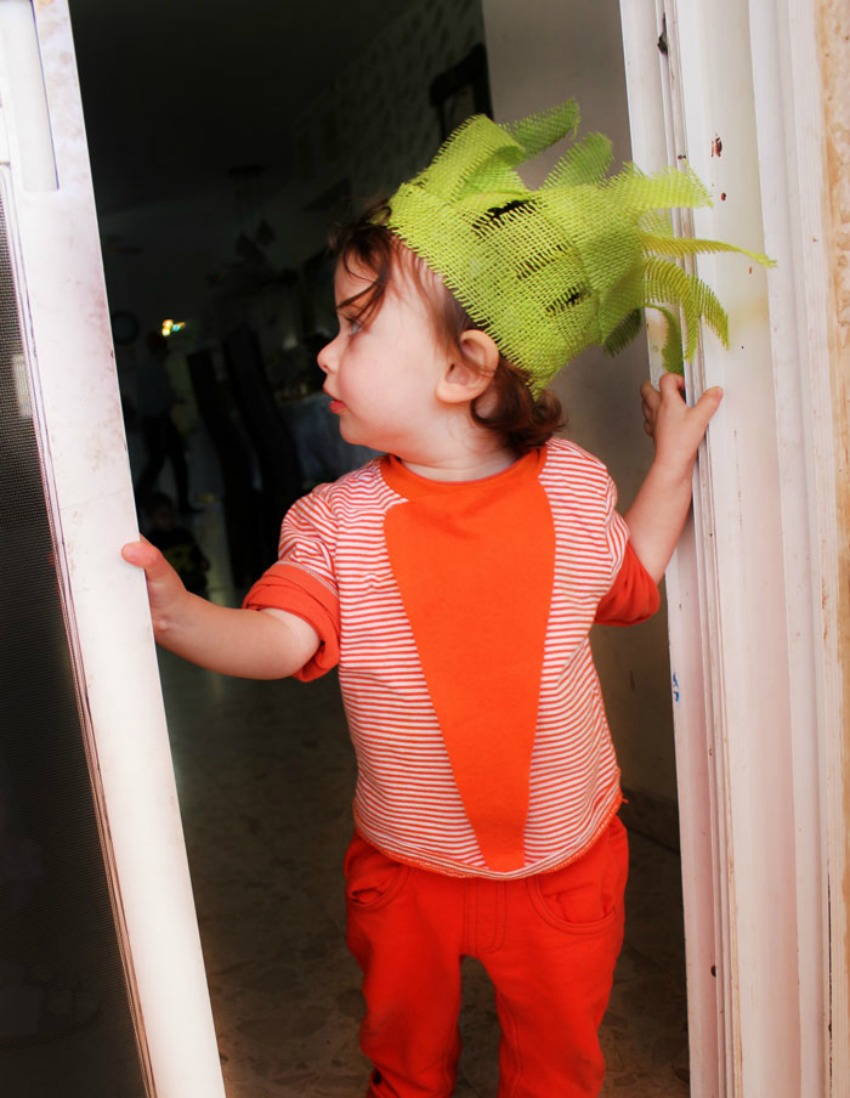 DIY No Sew Carrot Costume for Toddlers