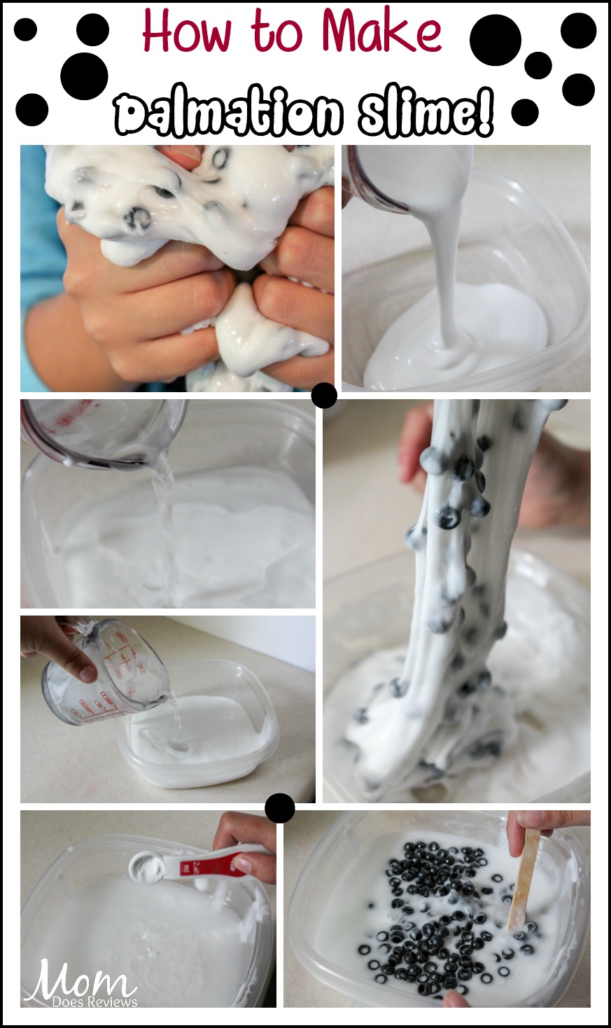 How to Make 101 Dalmation Inspired Slime