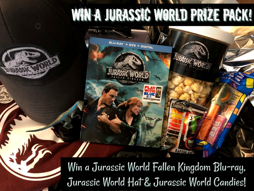 #Win a Jurassic World: #FallenKindgom Prize pack- Blu-ray, Hat and Candy! #Teamjurassic