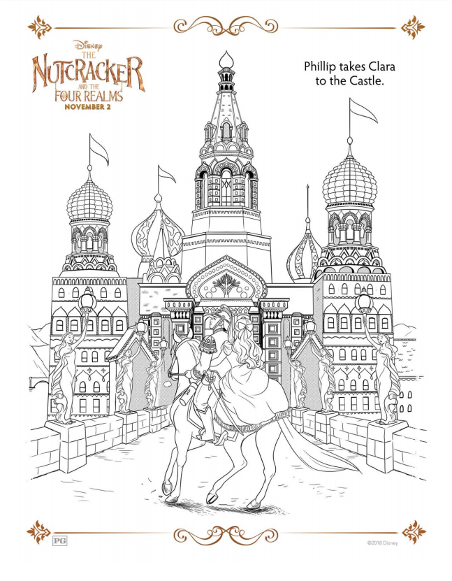 Nutcracker Castle Coloring Sheet