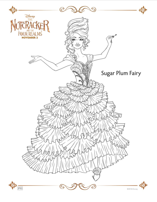Nutcracker Sugar Plum Fairy Coloring Page