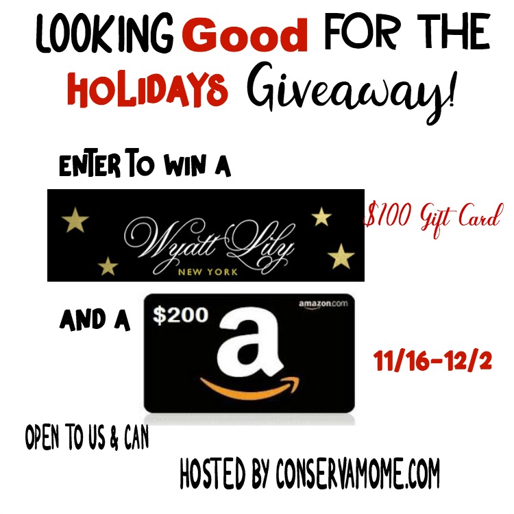#Win a $100 Wyatt Lily GC & $200 Amazon GC US/CAN ends 12/2
