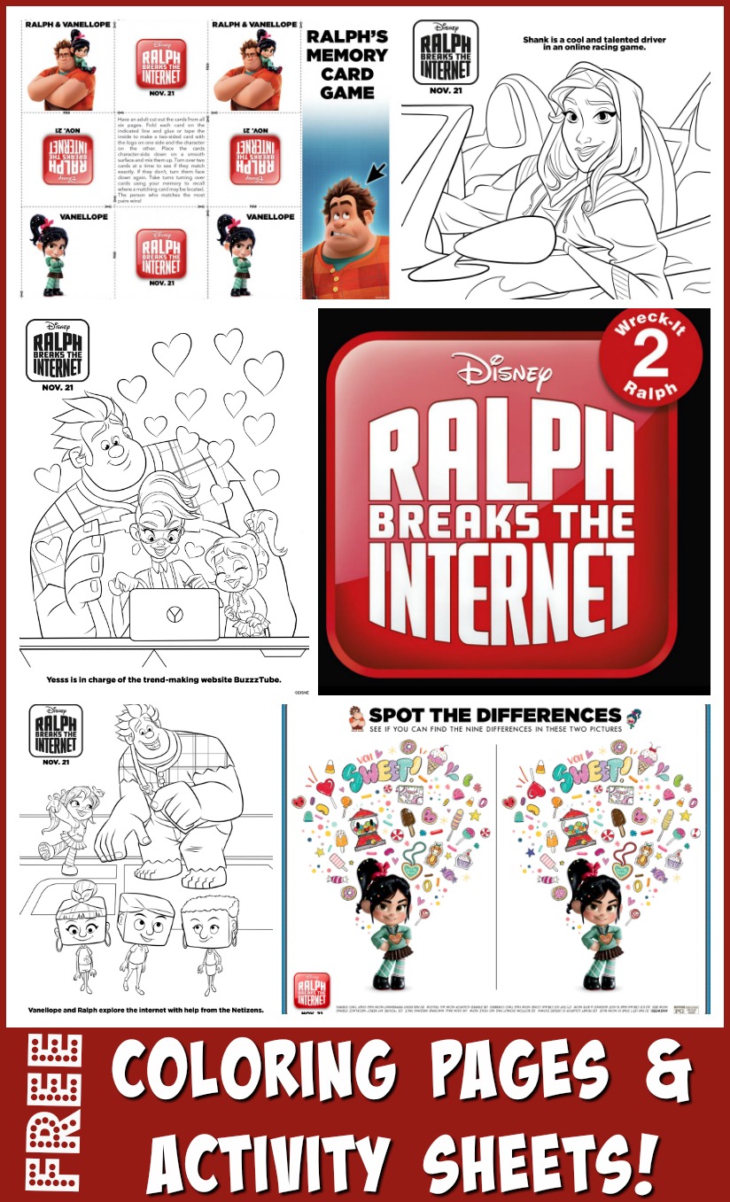 RALPH BREAKS THE INTERNET - Coloring Pages #printables #RalphBreaksTheInternet