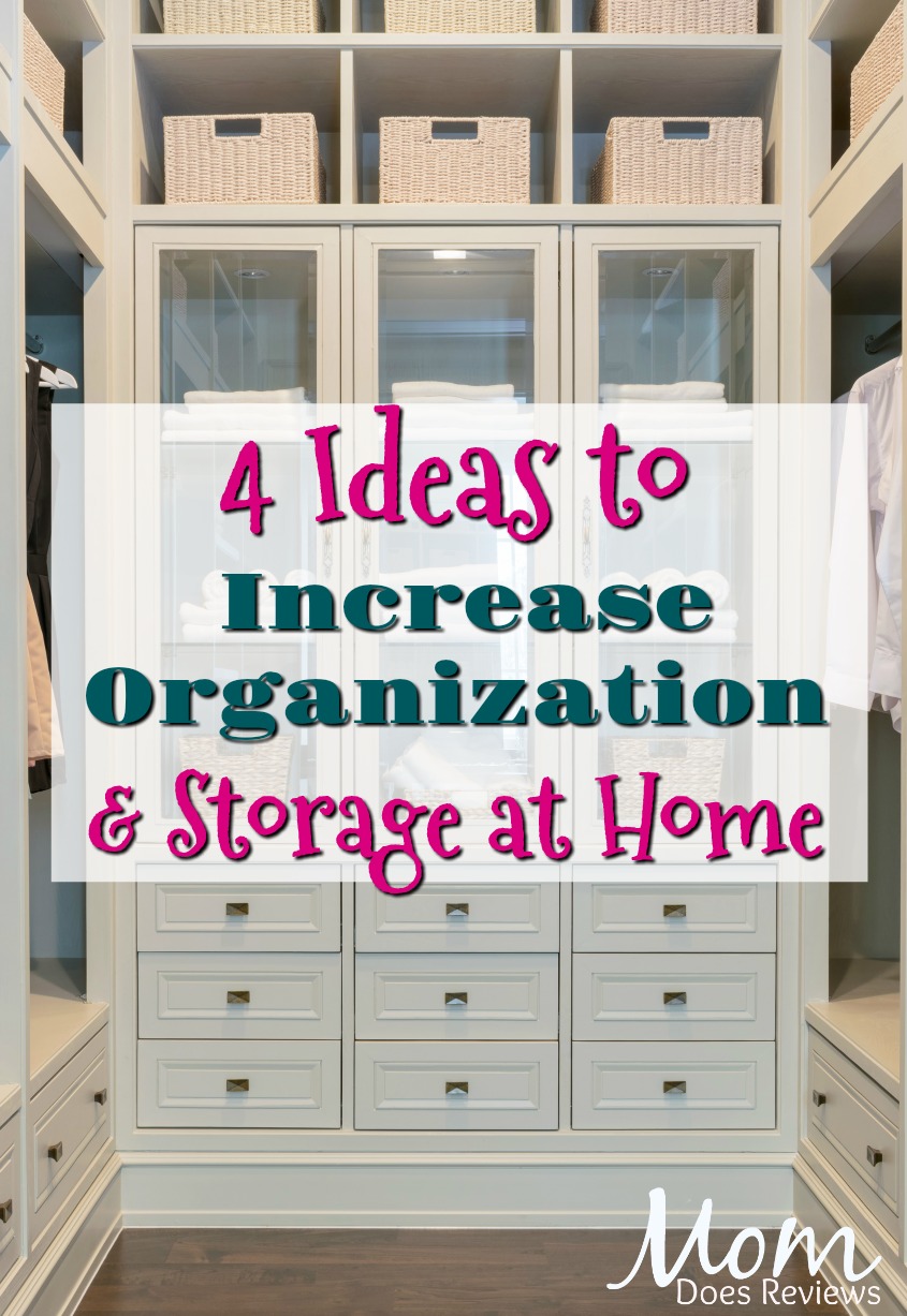 4 Ideas to Help Increase Organization and Storage at Home #organization #storage #home