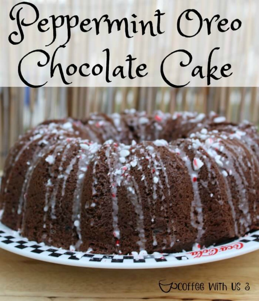 Peppermint Oreo Chocolate Cake