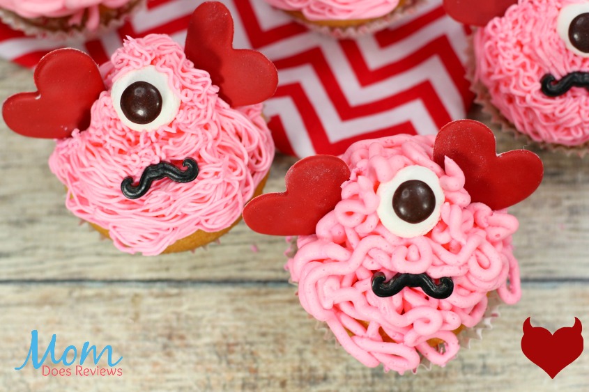 Valentines Day monster cupcakes