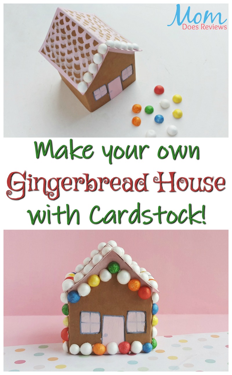 Cardstock Gingerbread House Craft #christmas #craft #diy