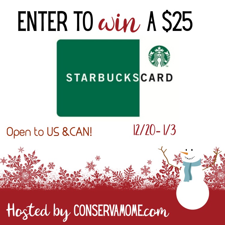 Win $25 Starbucks gc #christmas #coffee