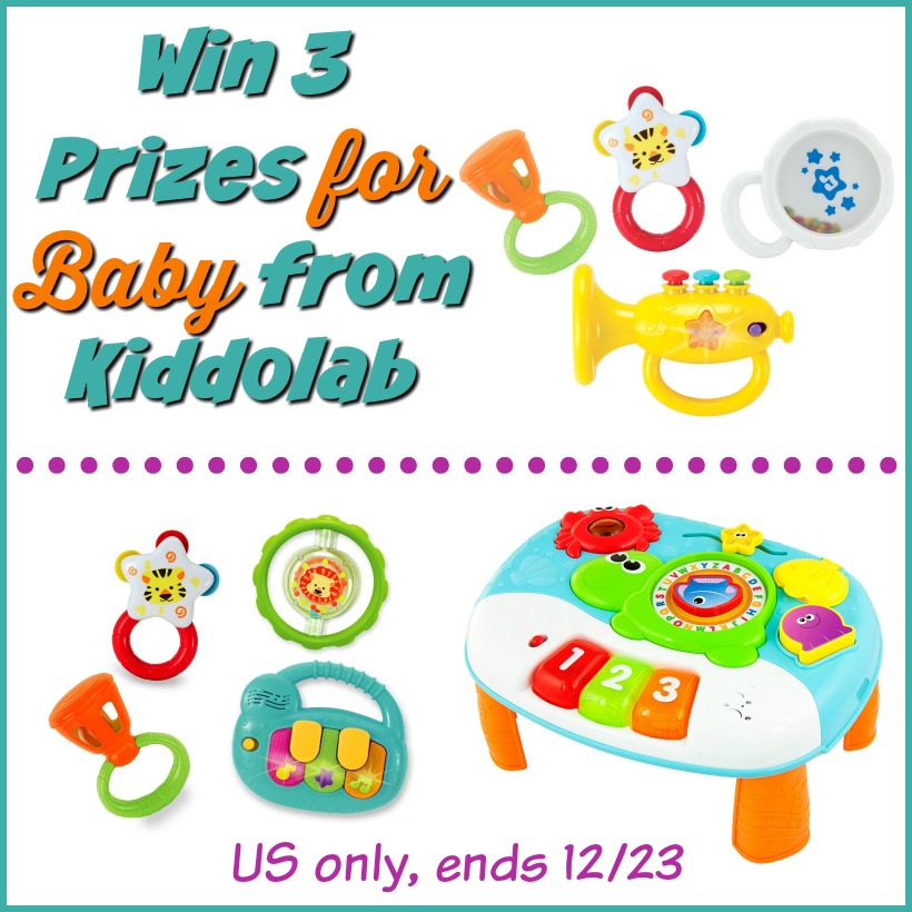 #Win 3 Prizes for Baby from Kiddolab
