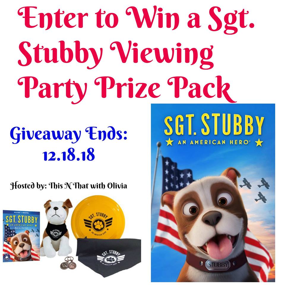 #Win a Sgt. Stubby Prize Pack US ends 12/18