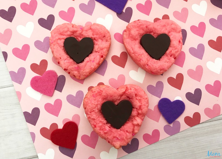 Strawberry Chocolate Heart Cookies #Sweet2019