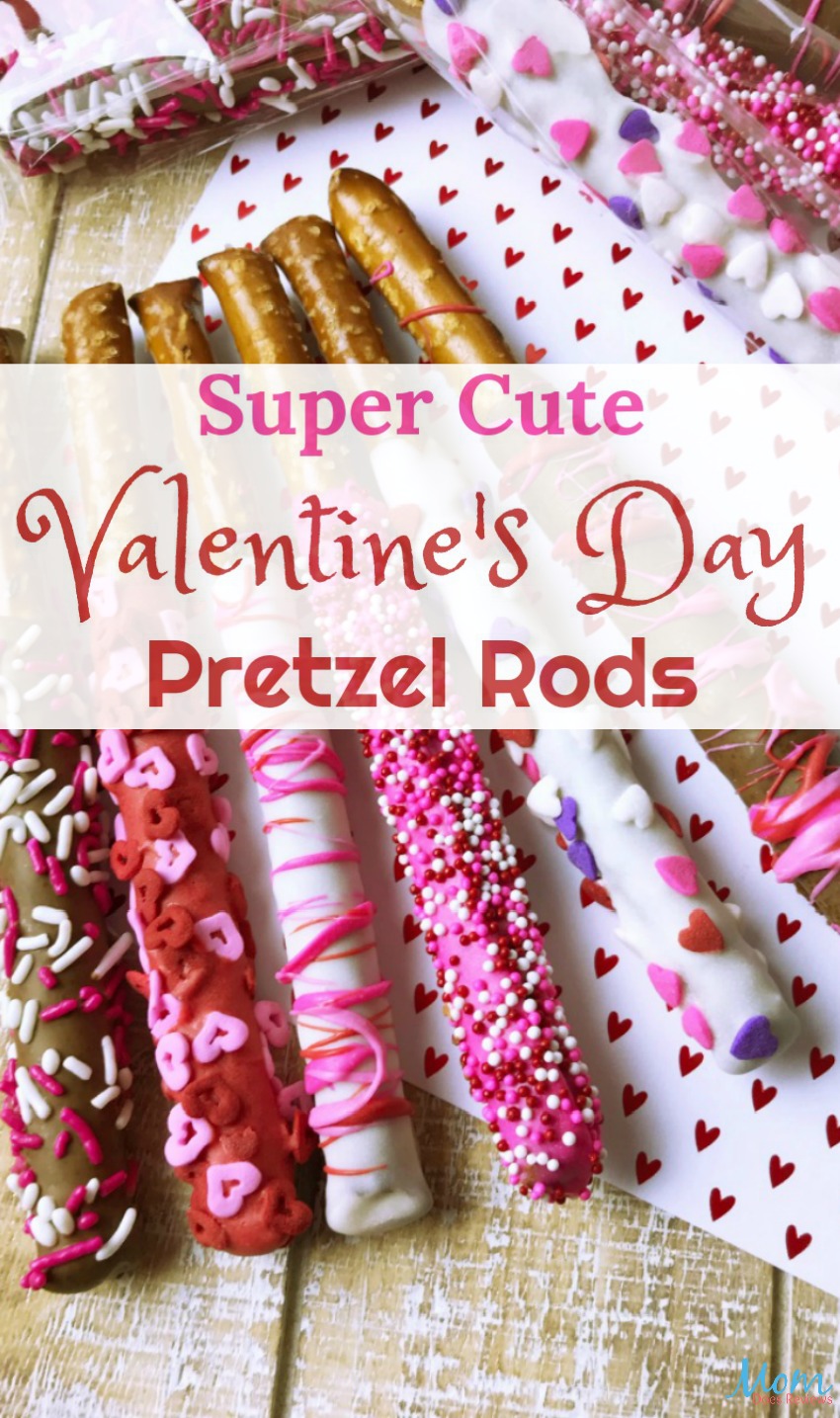 Super Cute Valentine's Day Pretzel Rods #Sweet2019 #sweets #treats #valentinesday #love #yummy #funfood