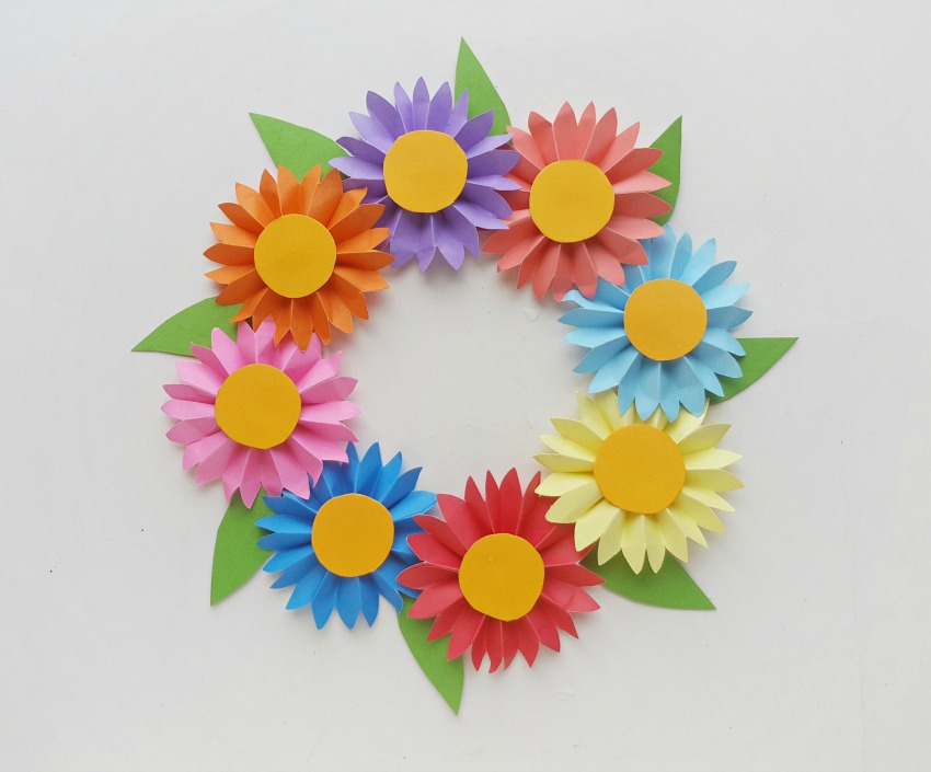 Colorful Flower Wreath