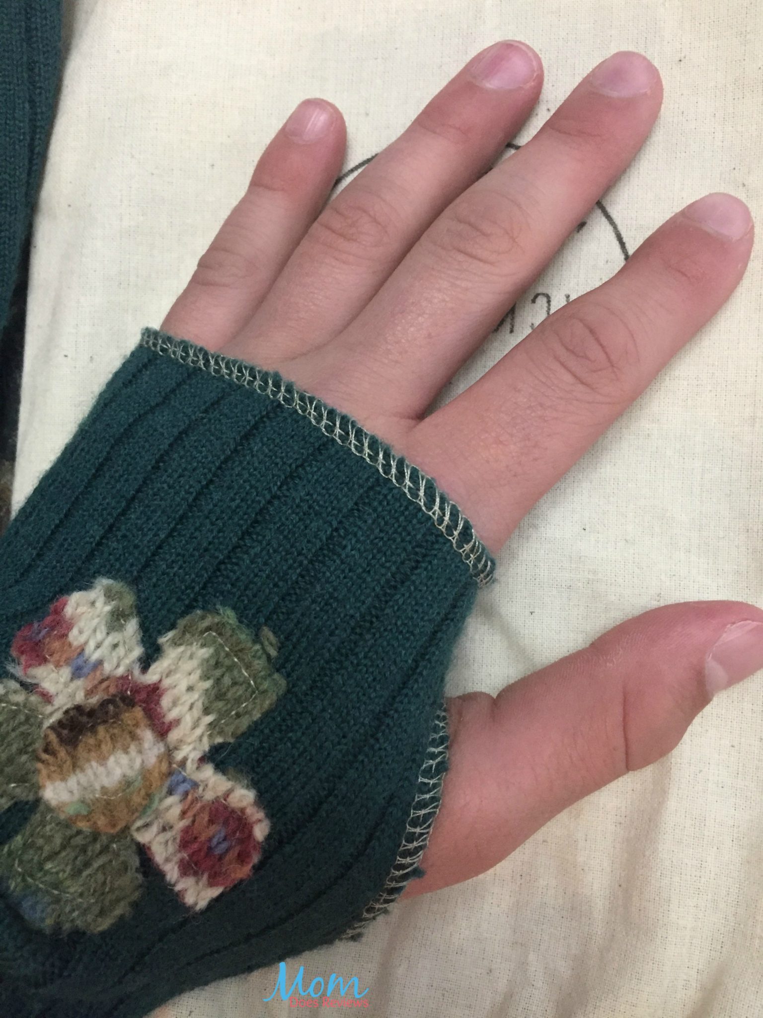 short fingerless mittens