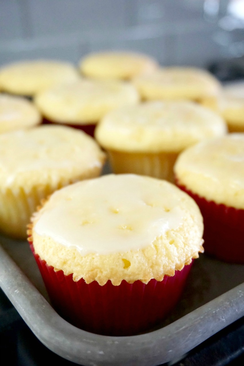 Lemon Glaze Cupcakes process