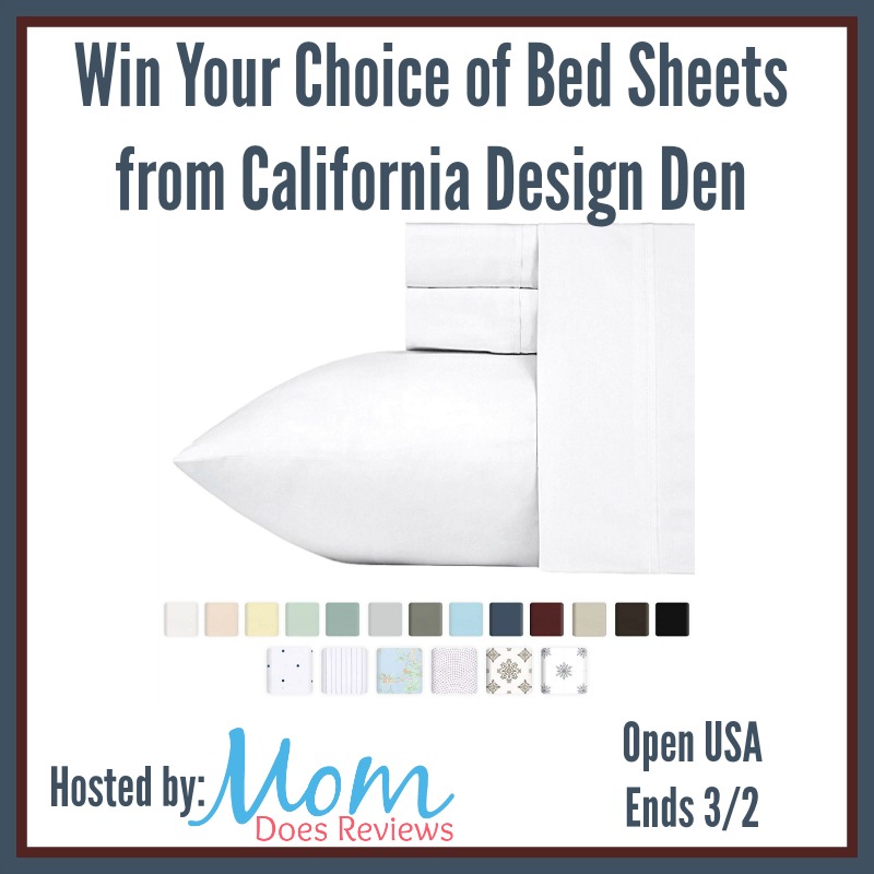 Win Your Choice of Bed Sheets from California Design Den