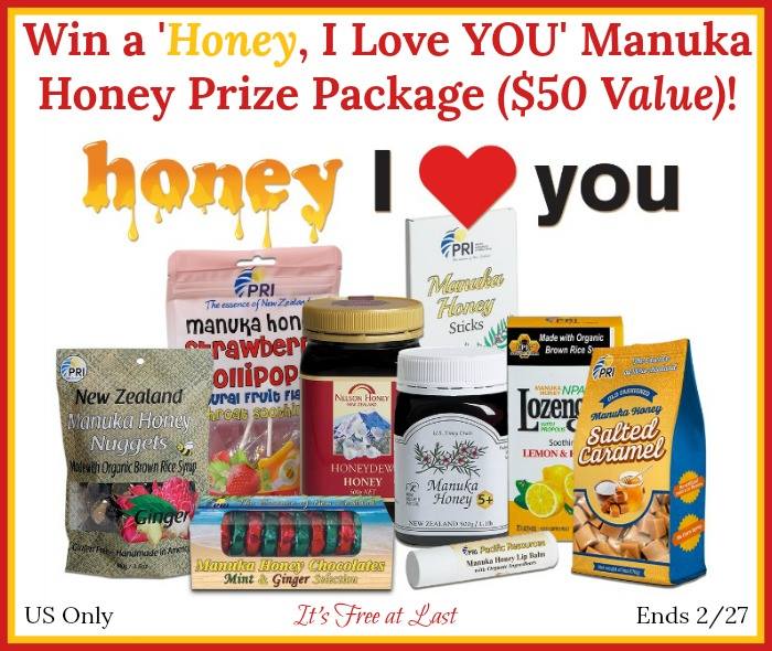 #Win 'Honey, I Love YOU' Manuka Honey Prize Pack- US, ends 2/27 #ManukaHealth #ShopPRI