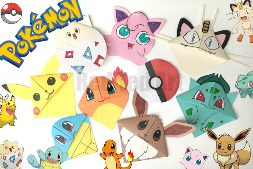 9 Pokemon Bookmark Corner Designs