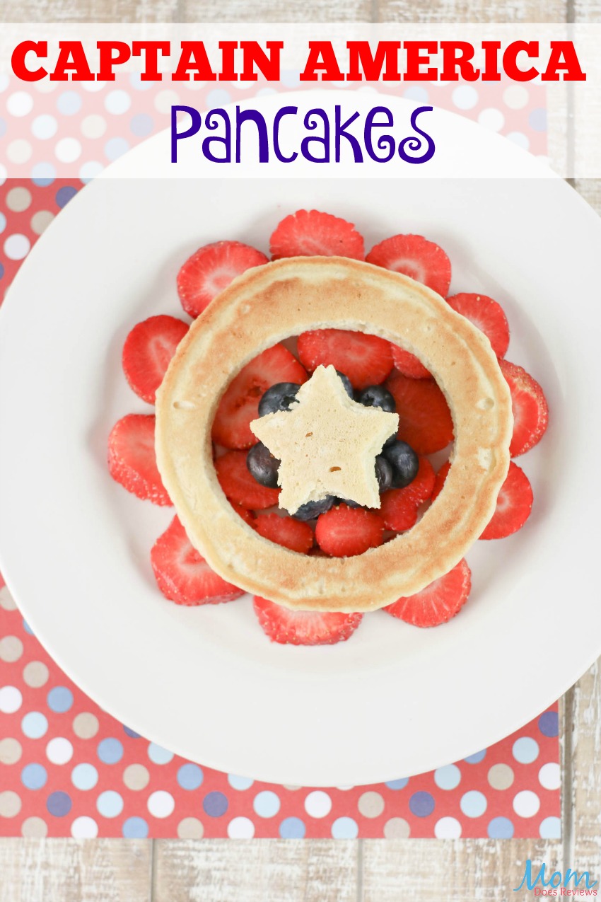 Captain America Pancakes #breakfast #food #foodie #pancakes #captainamerica #marvel #funfood