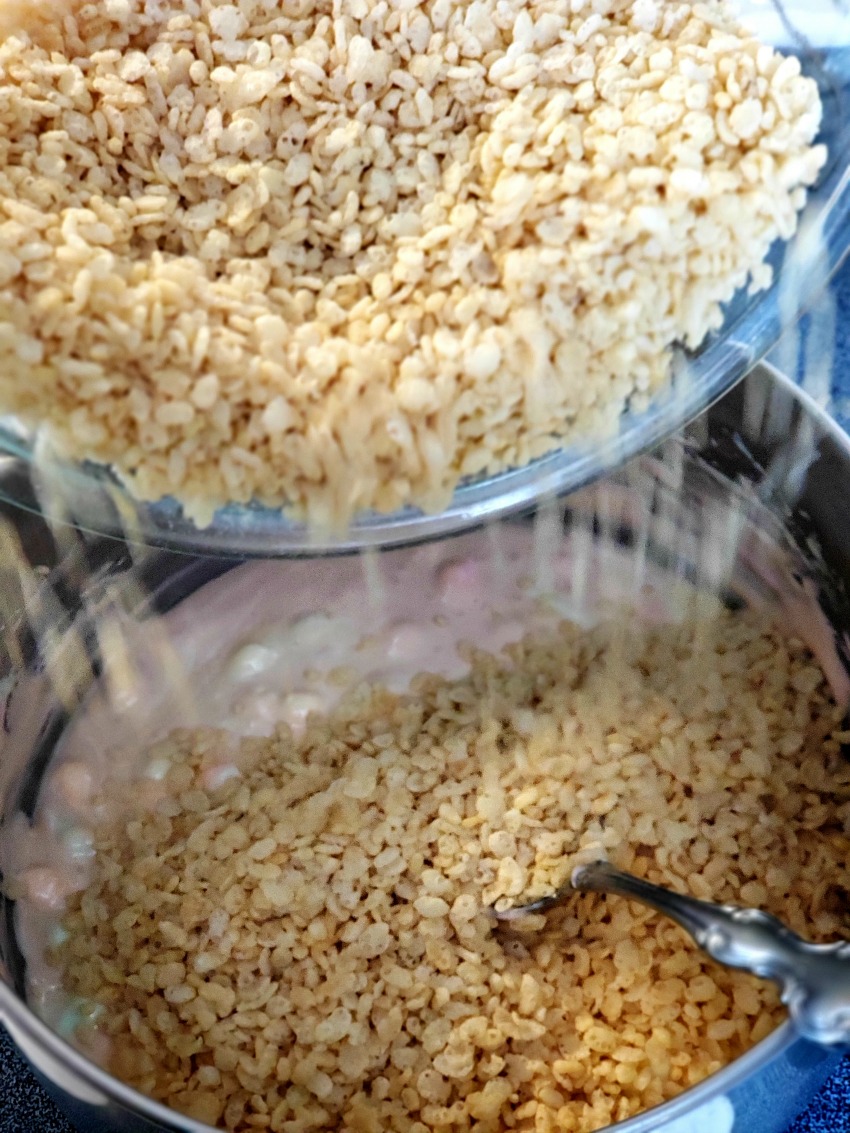 Carrot Garden Rice Krispie Treats Process