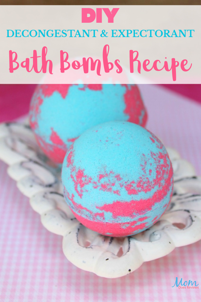DIY Decongestant and Expectorant Bath Bombs Recipe #diy #craft #health #bathbombs #decongestant #greenliving
