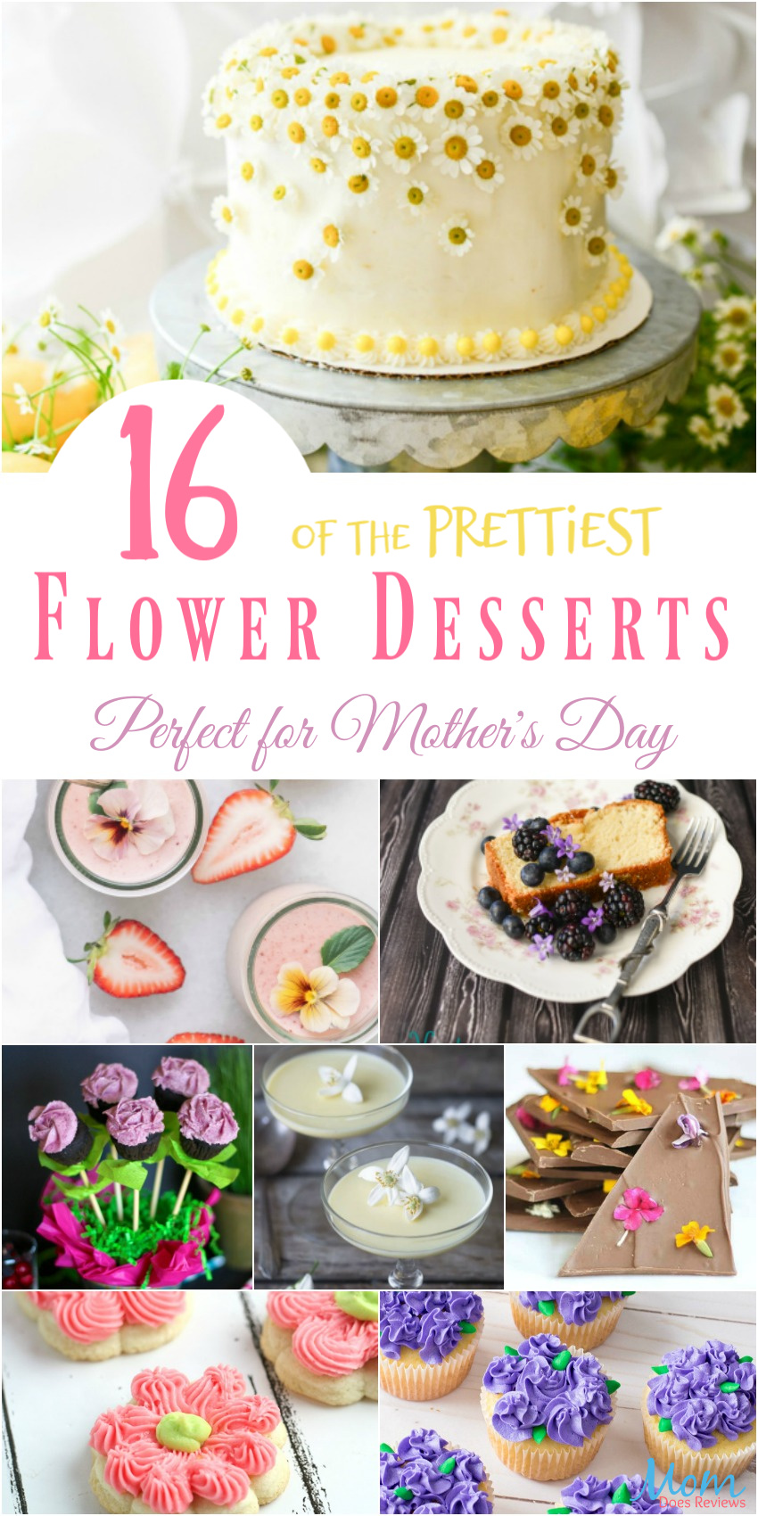 16 of the Prettiest Flower Desserts Perfect for Mother's Day #desserts #recipes #sweets #flowers #mothersday