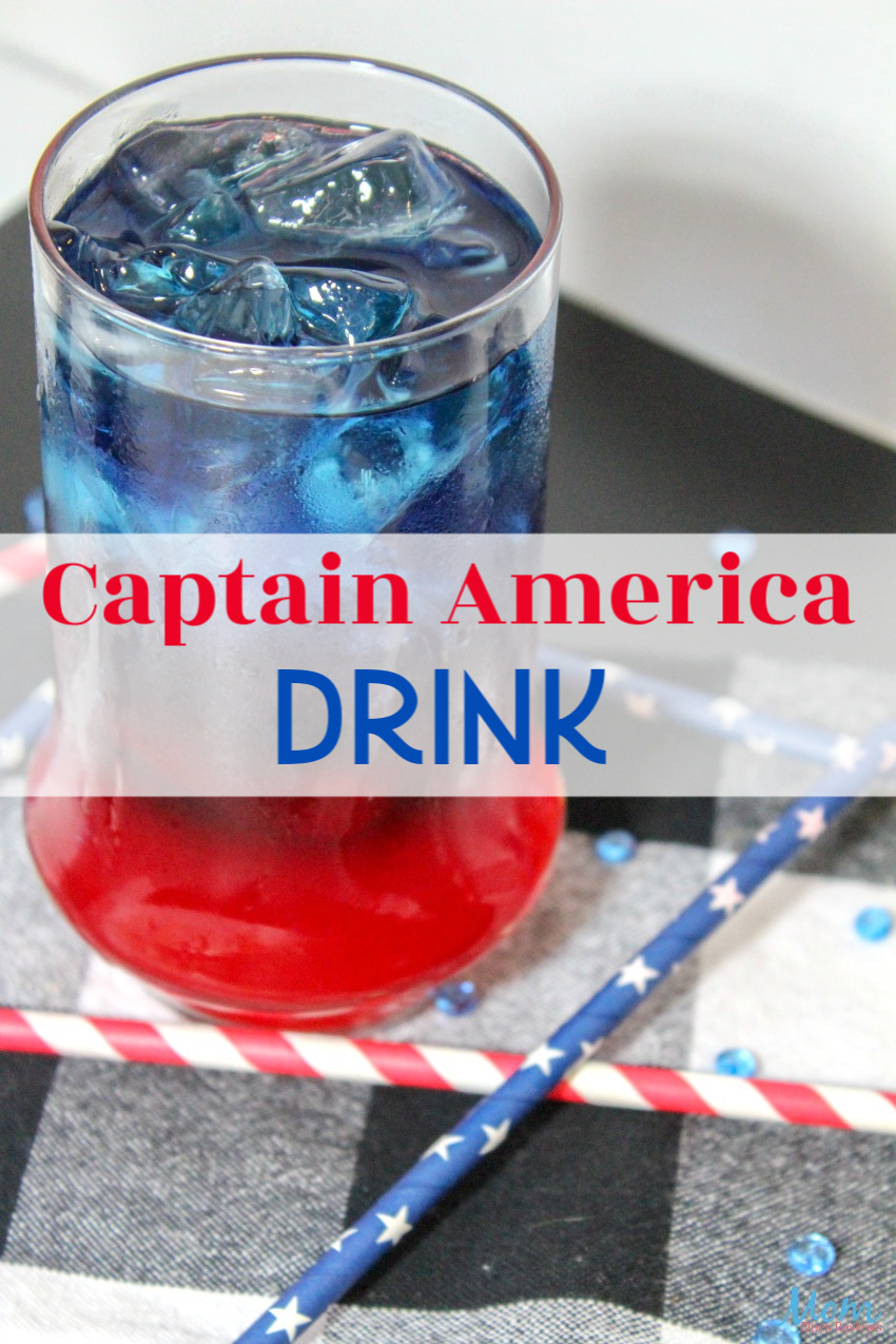 Captain America Drink #recipe #drink #captainamerica #marvel 