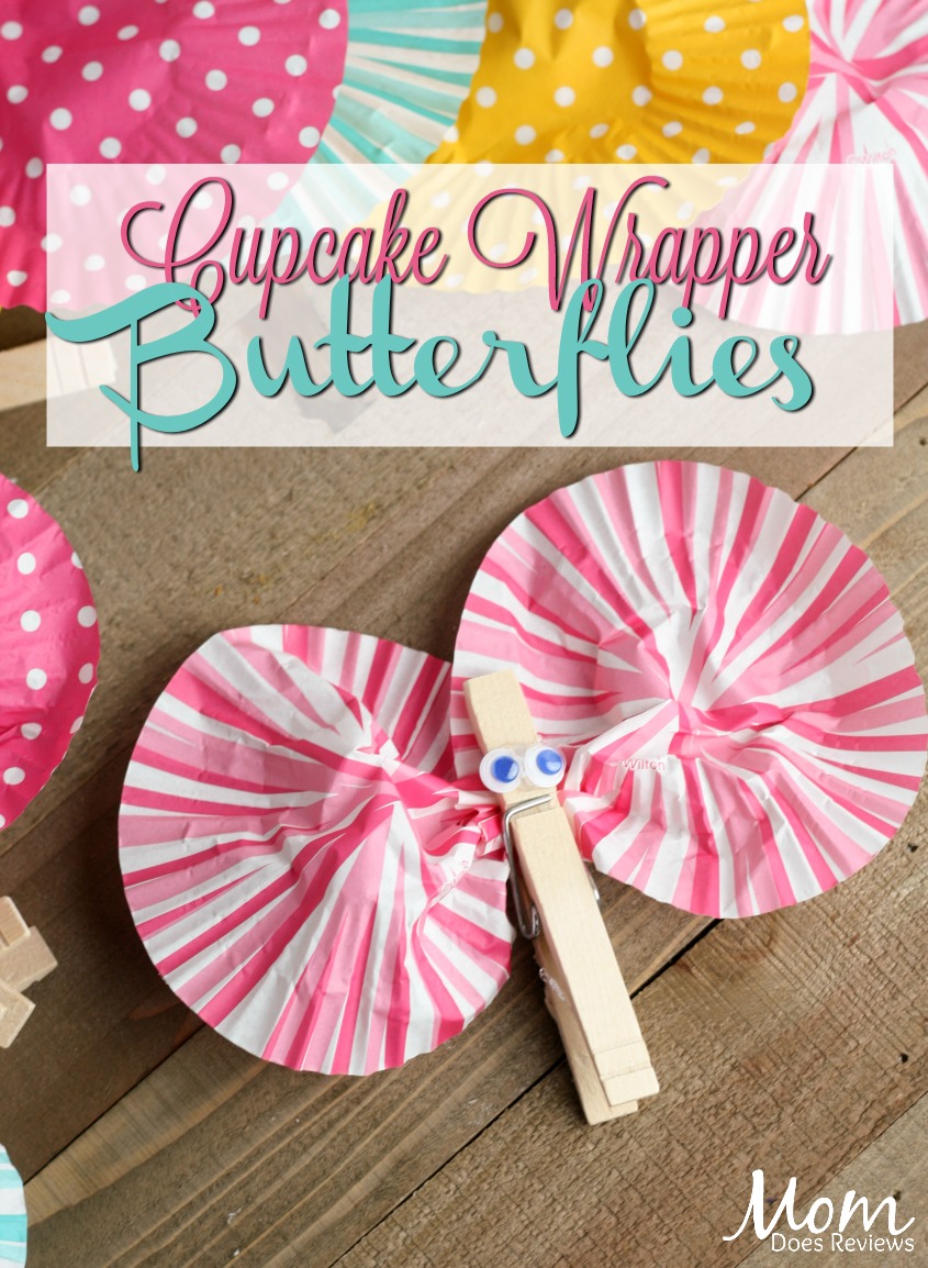 Cupcake Wrapper Butterflies #crafts #spring #butterfly #diy #easycraft