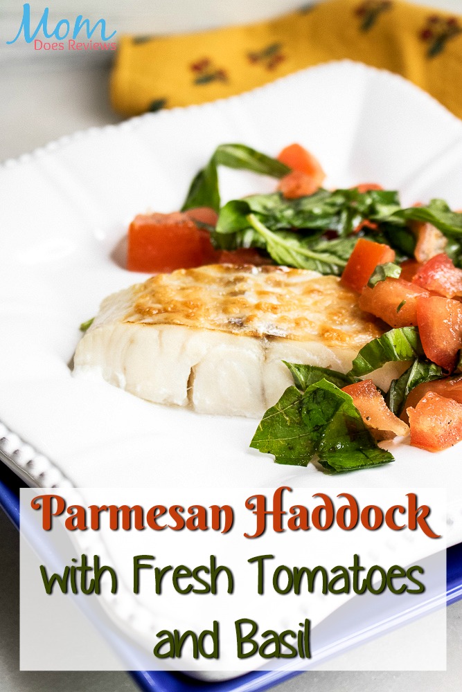 Parmesan Haddock with Fresh Tomatoes and Basil #recipe #easymeals #fish #haddock #getinmybelly 