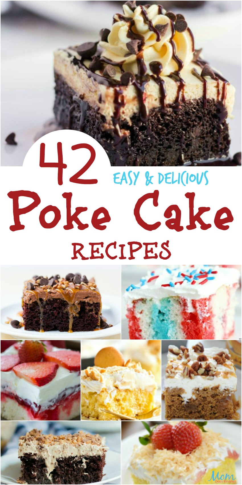 42 Easy & Delicious Poke Cake Recipes Your Family Will Love #recipes #cakes #getinmybelly #desserts #sweets #foodie