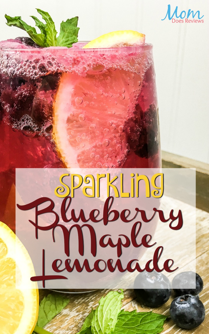 Sparkling Blueberry Maple Lemonade #beverage #lemonade #foodie #drink #blueberry 