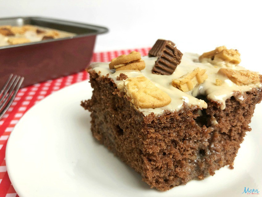 Chocolate Peanut Butter Poke Cake Recipe