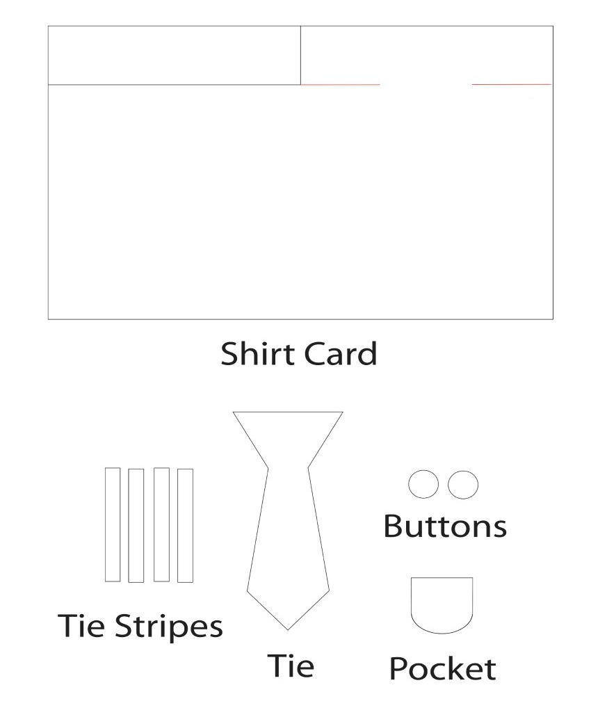 Father's Day Shirt Card Craft template